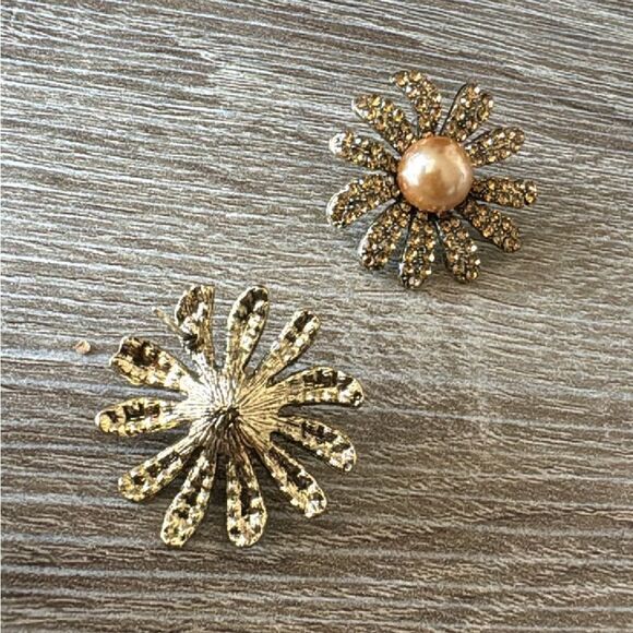 Sunflower stud earrings A781 - Picture 3 of 4